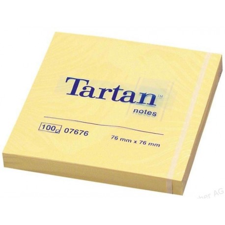 .Lepicí bloček 3M Tartan 07676 76x76mm 100 lístků žlutý