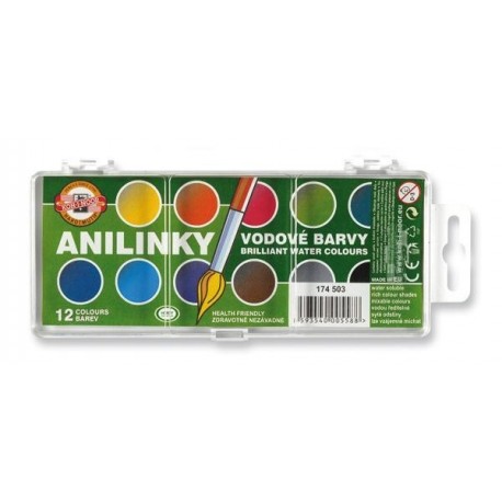 Barvy vodové Anilinky 22,5mm Koh-i-noor 174503