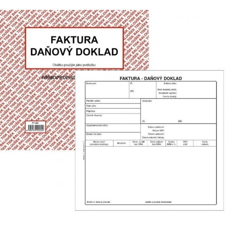 Tiskopis Faktura - daňový doklad 2/3 A4 BAL NCR PT200