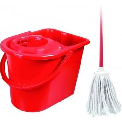 Mop+kbelík 12 litrů - KOMPLETNÍ (kbelík+ždímač+mop250gr+hůl)