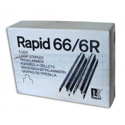 VÝPRODEJ - Spony do sešívačky 66/6R 5000ks Rapid electric očko