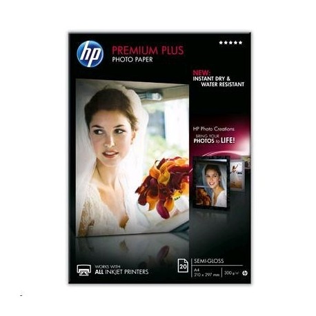 Papír HP CR673A Premium Plus Photo Paper Semi-Gloss A4 300g/m2 20listů