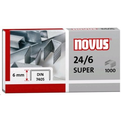 Spony do sešívačky 24/6 1000ks Novus Super