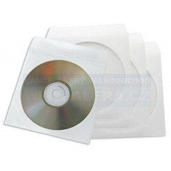 Obálka papírová na CD 100ks s okénkem samolepicí