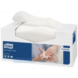 Zboží na objednávku - TORK 742200 Utěrka na otírání pacientů z netkané textilie, bílá, 1 vrstva, C1 /8ks