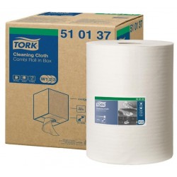 Zboží na objednávku - TORK 510137 Utěrka z netkané textilie role v boxu 1vrstva bílá W1, W2, W3 /1role
