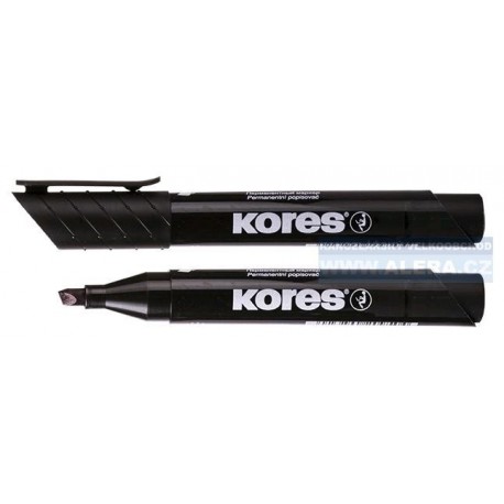 Popisovač permanentní Kores K-marker 3-5mm černý