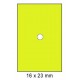 Cenové etikety 16x23mm 870ks Motex rovné okraje neon žlutá
