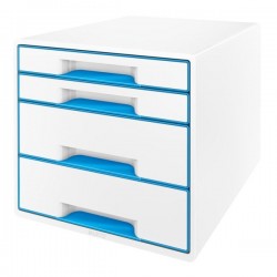 Zboží na objednávku - Zásuvkový box Leitz WOW modrý 4 zásuvky