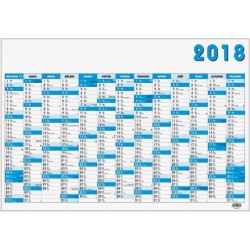 Kalendář 24N/BKA4 Nástěnný roční - B1 - modrý 964x670