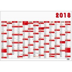 Kalendář 23N/BKA5 Nástěnný roční - B1 - červený 964x670