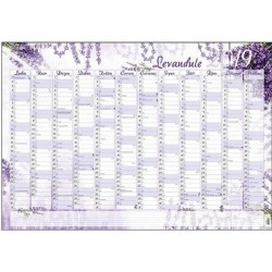 Kalendář 24N/BKA1 Nástěnný roční - Levandule 600x420