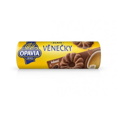 Sušenky OPAVIA Zlaté věnečky kakaové 150g