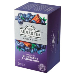 Čaj AHMAD Blueberry & Cinnamon Tea / ovocný borůvka se skořicí 20x2g