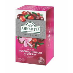 Čaj AHMAD Rosehip, Hibiscus & Cherry Tea / ovocný šípek ibišek třešeň 20x2g