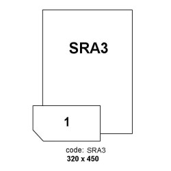 Etikety R0100 bílé SRA3 /100listů 450x320 mm 1slit